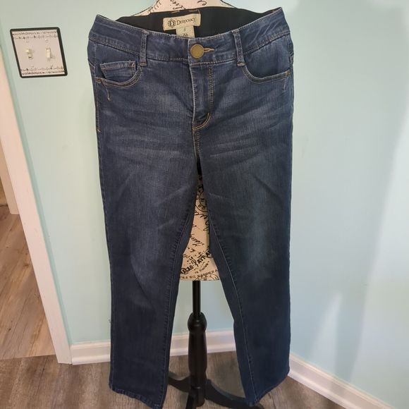 Democracy Jeans Womens Size 8 AB technology Dark Wash Denim stretch - Picture 1 of 6
